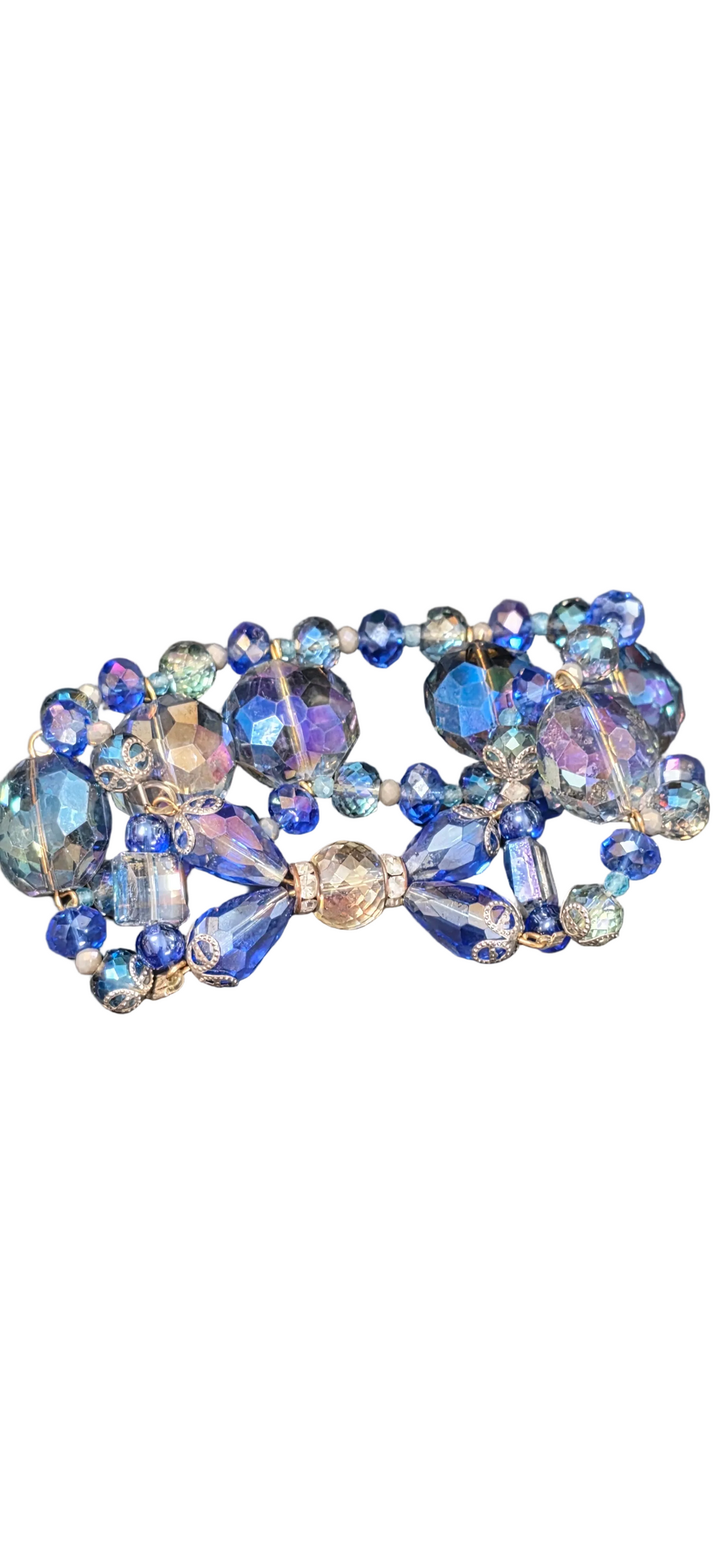 Bow glass bead bracelet