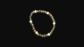 Brown and White Beaded Bracelet