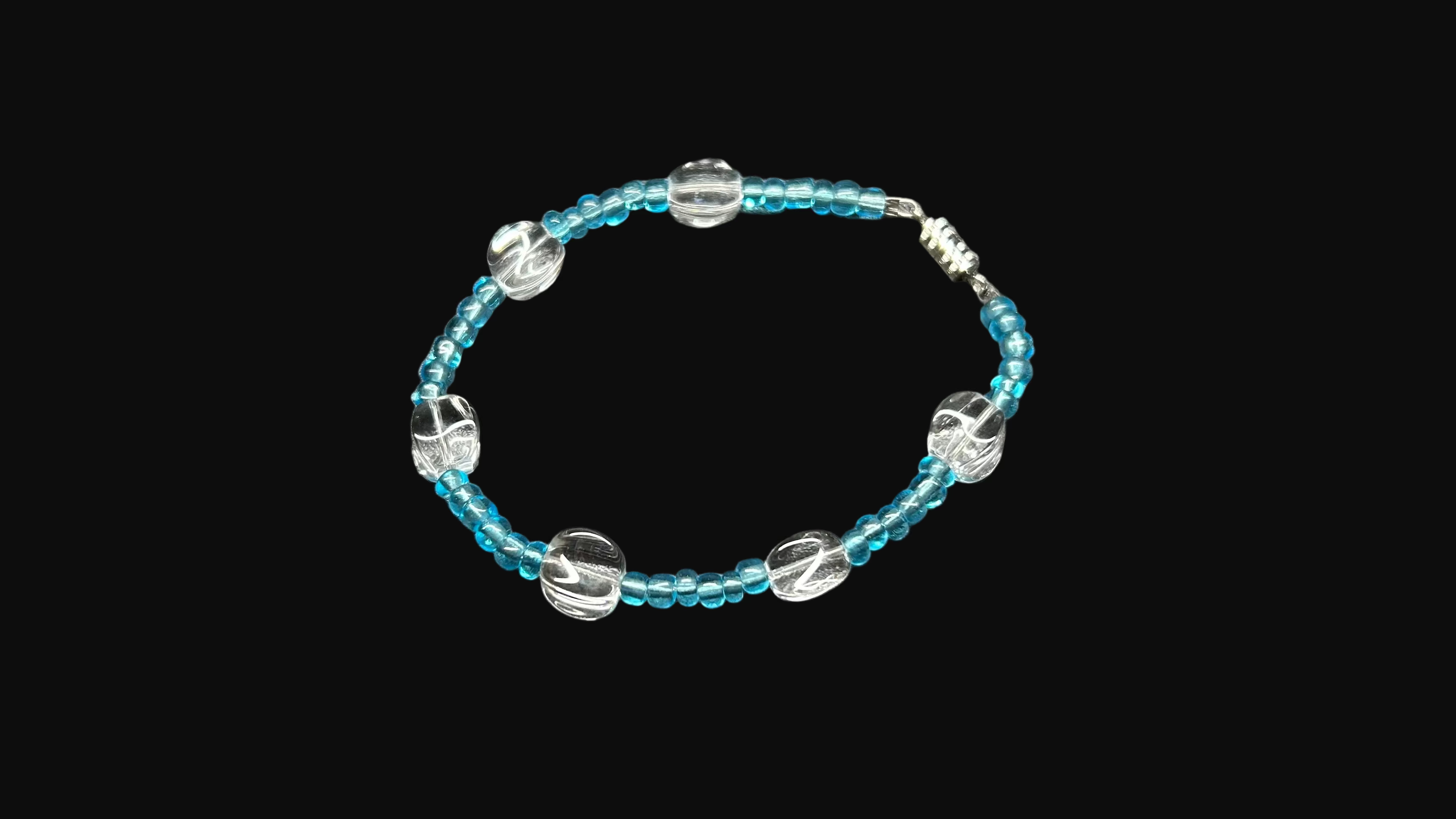 Light blue and clear bracelet