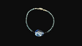Blue and black charm bracelet