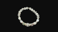 Clear and silver bracelet