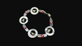 Silver Dragonfly and red bracelet