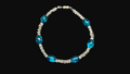 Clear and light blue bracelet